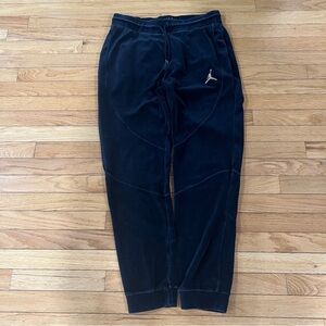 RARE Nike Air Jordan Black Velour Track Pants Gold Jumpman AH2361 Men's Medium